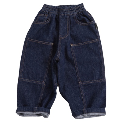 米修叻男童纯棉防褪色工装牛仔裤