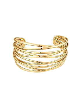 金色交叉手镯女款开口2026新款