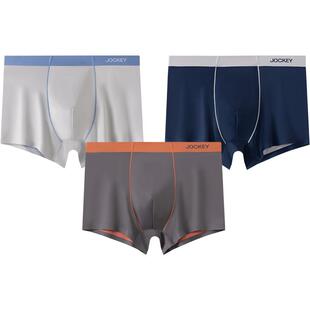 jockey男莫代尔内裤平角裤柔软舒适抗菌透气四角裤裸感裤头单条装