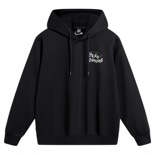 李宁皮克斯抱抱龙联名宽松型加绒冬男子套头连帽卫衣AWDU501-B品