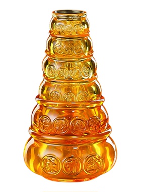 黄水晶聚宝盆摆件招财聚财