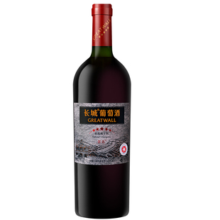 长城红酒 中粮长城五星赤霞珠干红葡萄酒 750ml 单支光瓶