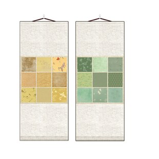 新款九宫格2026年毛笔字马年挂历书法纸卷轴空白宣纸挂轴加书法作品纸新年礼物创意生肖书法画轴半生熟