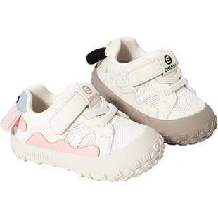 英贝米尼儿童学步鞋2026春季新款可爱小狗防撞室内婴儿鞋宝宝鞋子