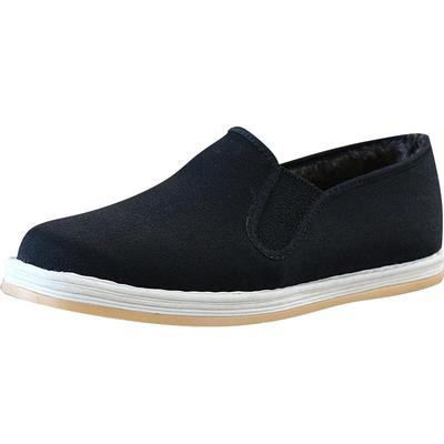 秋冬款二棉微暖黑色布鞋