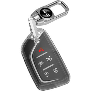 适用凯迪拉克ct4钥匙套高档专用卡迪拉克ct5锐歌汽车全包透明壳扣