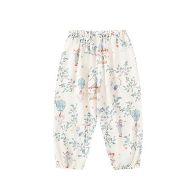 Griny儿童防蚊裤夏季牛油果薄款纱布束脚灯笼裤四季长裤宝宝