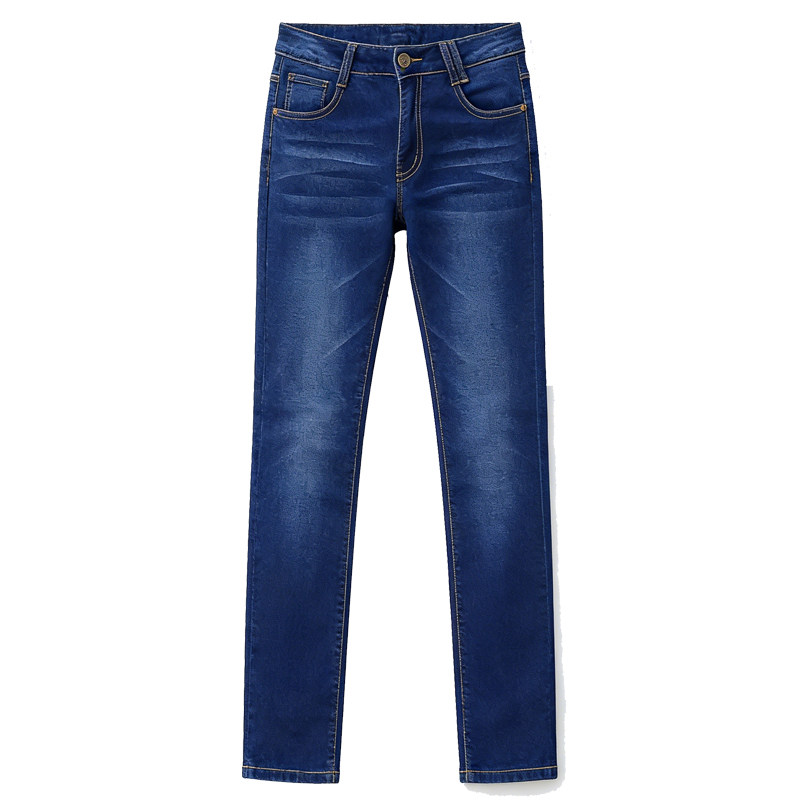 裤牛仔女宽松韩版学生长裤原宿风牛仔宽松百搭深色春秋弹力直筒裤