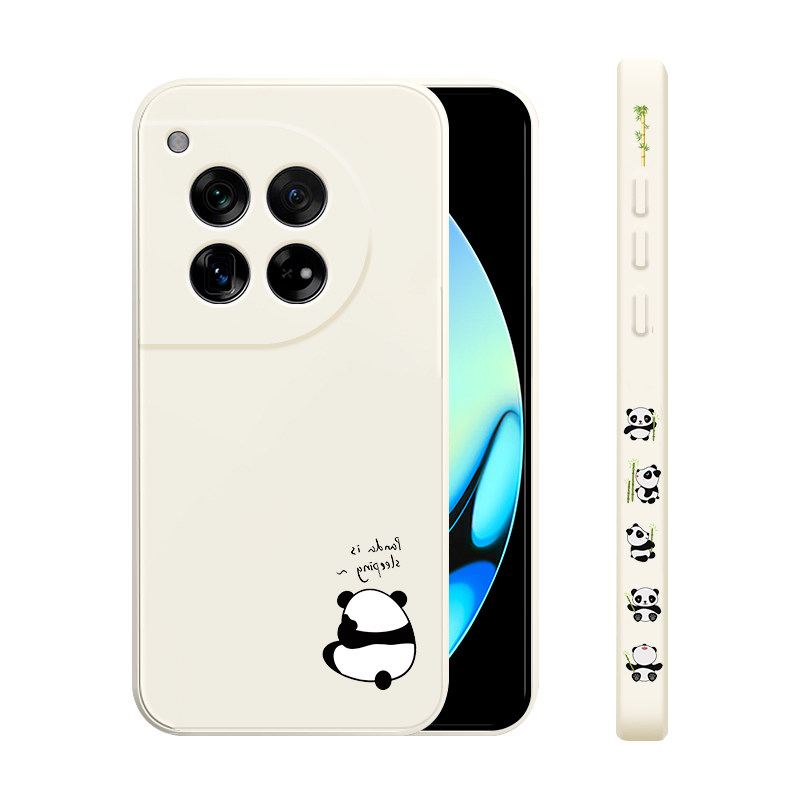 适用一加12手机壳新款1+11pro液态硅胶9R软壳oneplus9RT镜头全8pro防摔7Tpro保护套1十6T男女生5网红卡通熊猫