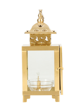 黄铜四面防风天灯家用酥油灯盏