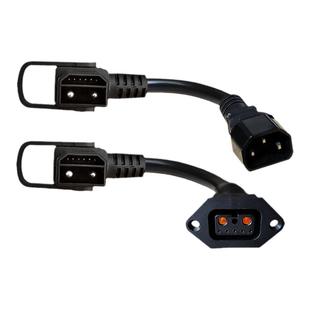 2+6锂电池星恒一线通插口转换头爱玛台铃电动车嘟嘟换电长度定制