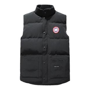 大鹅羽绒服马甲男女款外搭2025新款冬季无袖坎肩男士黑色夹克外套