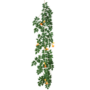 仿真凌霄花藤条假树叶子室内吊顶装饰空调水管道塑料绿植缠绕遮挡