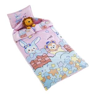 A宝宝睡袋儿童防踢被中大童加绒加厚秋冬保暖棉花可拆卸被子两用