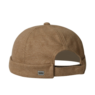 日系雅痞帽子男士大头围复古工装风无檐瓜皮帽时尚百搭大码地主帽