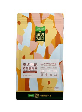 猫超臻选意式拼配铂金咖啡豆500g