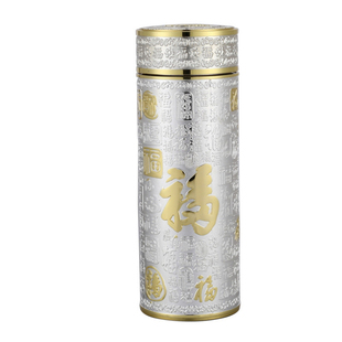 双色百福银杯保温杯999银离子内胆足银茶杯过滤银水杯百福保温杯