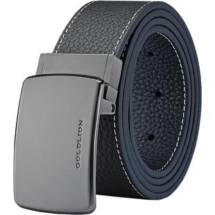 金利来皮带男真皮双面可用带身简约商务板扣腰带青年腰封牛皮裤带