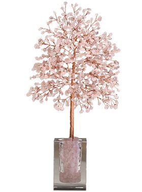 【小红薯爆款推荐】粉水晶树摆件