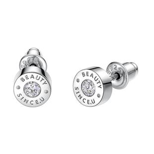 Since You同心圆情侣耳钉纯银小众耳环男士耳夹无耳洞轻奢耳饰女