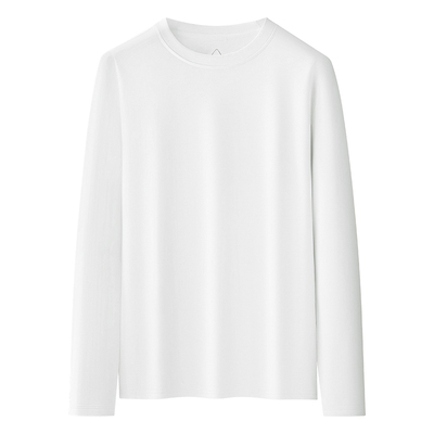 猫人可机洗白鹅绒羽绒T恤男士加绒小白t秋冬新款保暖内搭打底衫厚