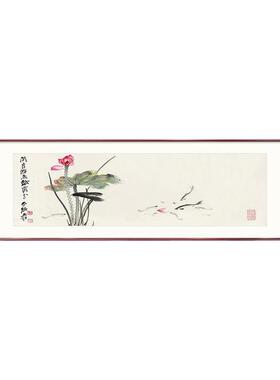 齐白石荷花新中式客厅装饰画