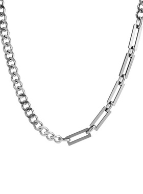 OUKECHUN嘻哈链条钛钢项链男ins潮酷简约锁骨链百搭不掉色配饰女