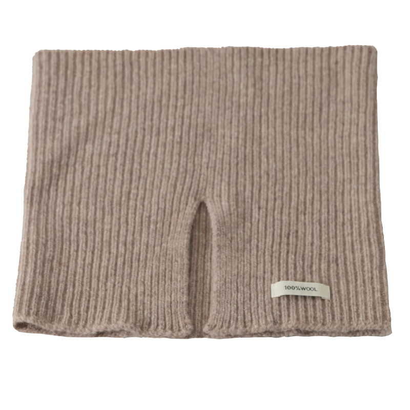 100%wool立领脖套开叉设计护肩颈脖子大衣叠穿羊毛围脖套头女针织