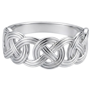 MEIDEHEN美得很银环十字藤编耳圈耳钉耳坠戒指民族风新年礼物