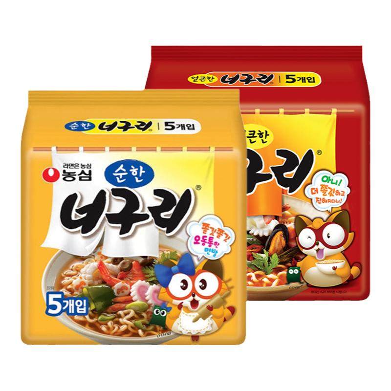 韩国进口农心小浣熊拉面辛乌冬面海鲜高端泡面搭档辣味速食方便面