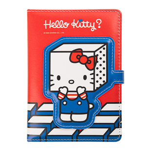广博三丽鸥HelloKitty笔记本本子皮面本日记本记事本全彩卡通内页手账本子a6B6高颜值手帐本2025新款笔记本