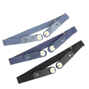 懒人无痕免打孔腰带女夏季装饰牛仔裤时尚潮女士皮带松紧隐形裤带