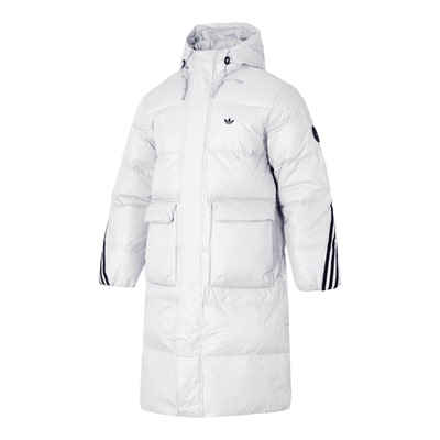 阿迪达斯长款羽绒服男女款25冬季新品保暖加厚过膝羽绒外套KC2566