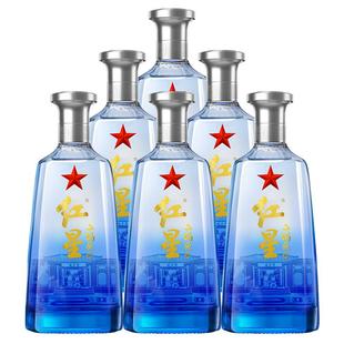 过节送礼北京红星二锅头蓝盒12-43度500ml*6清香纯粮盒装高档白酒