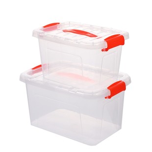 储物箱大容量食品级PP加厚玩具塑料透明长方形冷藏带盖收纳盒