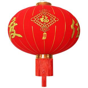 欢度佳节大红灯笼2026新款太阳能新年装饰过年春节大门口一对挂饰