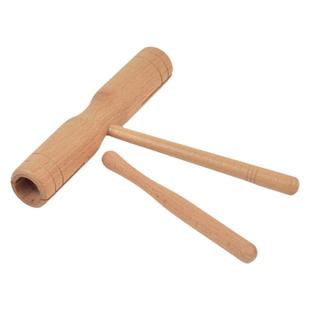 双响筒乐器双响桶单响筒奥尔夫打击木鱼乐器木质双向筒鼓梆子加沟