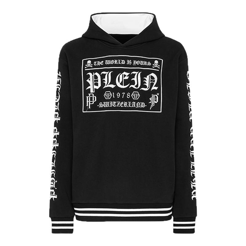PHILIPP PLEIN 男女同款时尚个性印花连帽卫衣