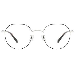 明月逸夫半圆框近视眼镜女不规则素颜眼睛框镜架男超轻光学YF8269