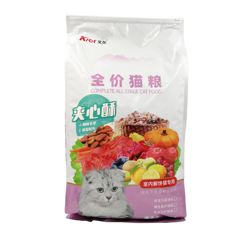 艾尔夹心酥猫粮室内解馋全价猫粮