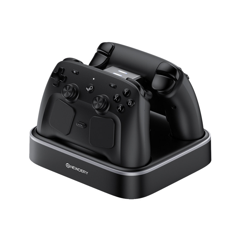 新得利适用Steam手柄座充steam controller2充电底座官方游戏手柄充电器双手柄收纳支架电竞桌搭周边配件