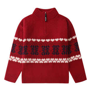 女童毛衣秋冬儿童加厚毛线衣女孩初中生女大童冬季针织衫2025新款