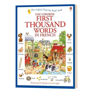 基础法语1000词 英文原版 First thousand words in French 尤斯伯恩 Usborne 儿童英语启蒙早教单词书 英文版进口书籍