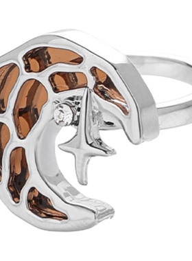 镜面月亮戒指女款原创设计感轻奢高级小众独特时尚个性开口食指戒