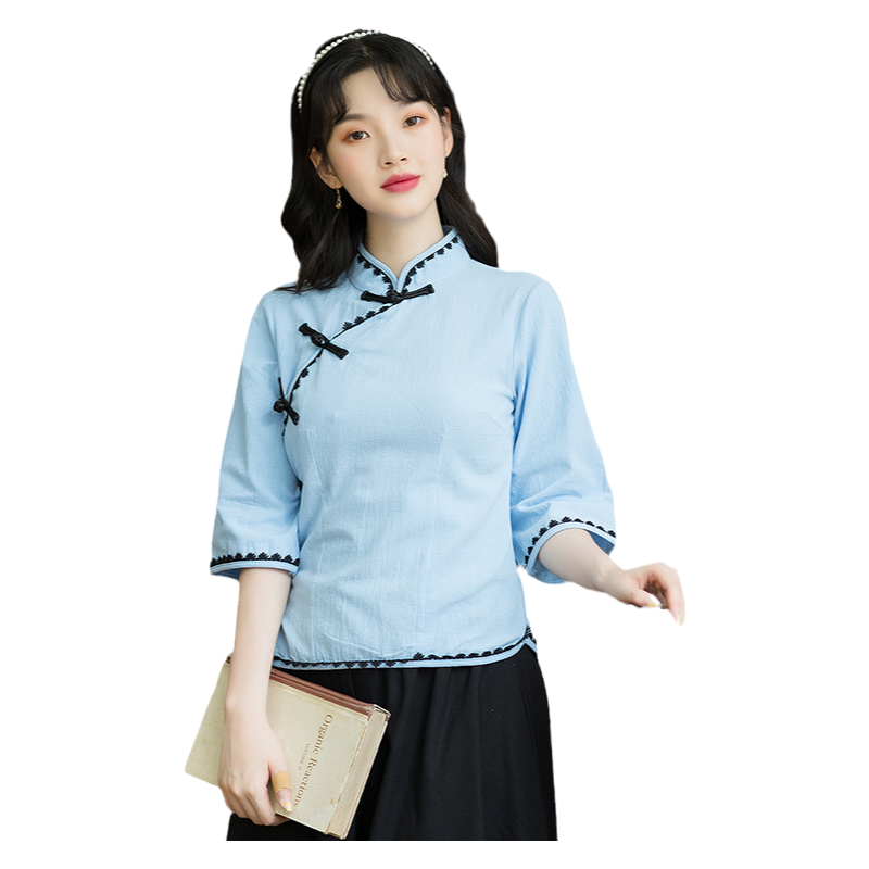 新中式年轻少女改良旗袍民国学生装复古2025新款小洋装两件套夏季