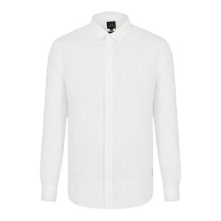 ARMANI EXCHANGE/阿玛尼春夏男士亚麻长袖商务人夫感西装衬衫上衣