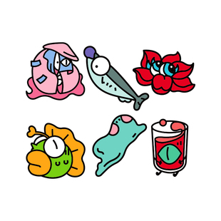 「惊人院」丑萌徽章可爱JK胸针设计感小众学生书包包装饰品礼物