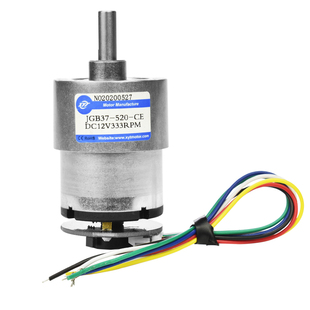JGB37-520微型直流减速调速马达 小型电机12v24v霍尔编码器带测速