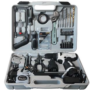 麦思德工具箱家用套装家庭多功能五金维修车载工具全套收纳电钻箱