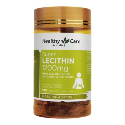 澳洲Healthy Care大豆卵磷脂软胶囊100粒鱼油搭档hc中老年健康